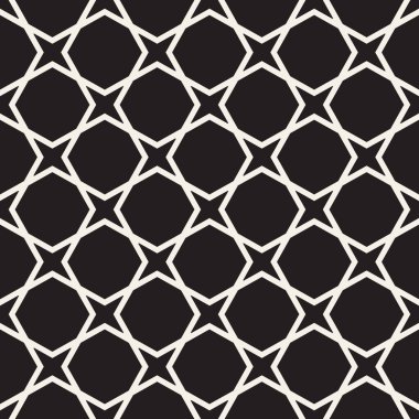 Vektör kusursuz desen. Geometrik soyut elementler tekrarlanıyor. Modaya uygun tek renkli arkaplan tasarımı.