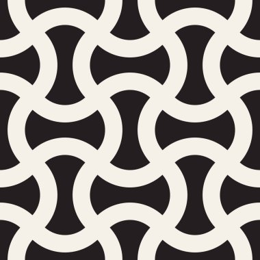 Vektör kusursuz desen. Geometrik soyut elementler tekrarlanıyor. Modaya uygun tek renkli arkaplan tasarımı.