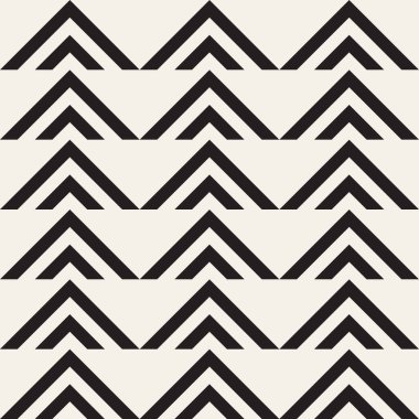 Vektör kusursuz desen. Geometrik soyut elementler tekrarlanıyor. Modaya uygun tek renkli arkaplan tasarımı.