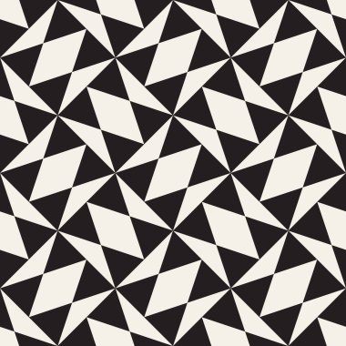 Vektör kusursuz desen. Geometrik soyut elementler tekrarlanıyor. Modaya uygun tek renkli arkaplan tasarımı.