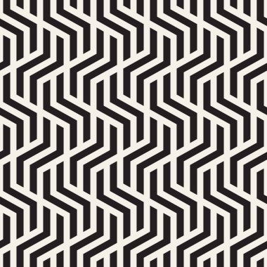 Vektör kusursuz desen. Geometrik soyut elementler tekrarlanıyor. Modaya uygun tek renkli arkaplan tasarımı.
