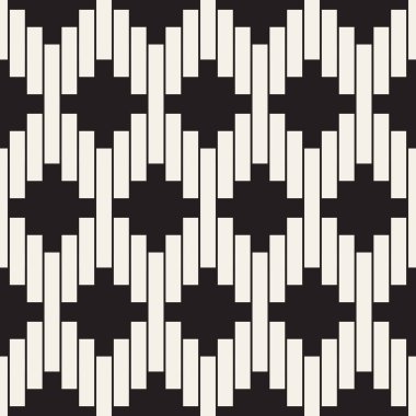 Vektör kusursuz desen. Geometrik soyut elementler tekrarlanıyor. Modaya uygun tek renkli arkaplan tasarımı.