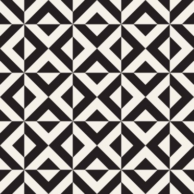 Vektör kusursuz desen. Geometrik soyut elementler tekrarlanıyor. Modaya uygun tek renkli arkaplan tasarımı.