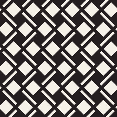 Vektör kusursuz desen. Geometrik soyut elementler tekrarlanıyor. Modaya uygun tek renkli arkaplan tasarımı.