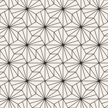 Vektör kusursuz desen. Geometrik soyut elementler tekrarlanıyor. Modaya uygun tek renkli arkaplan tasarımı.