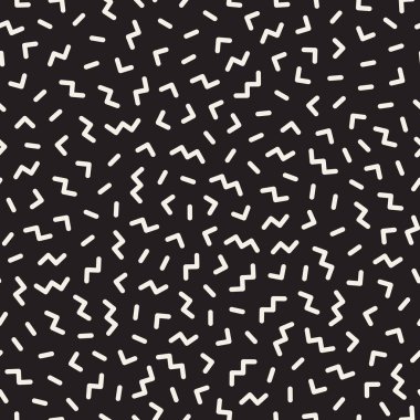 Vektör kusursuz desen. Geometrik soyut elementler tekrarlanıyor. Modaya uygun tek renkli arkaplan tasarımı.