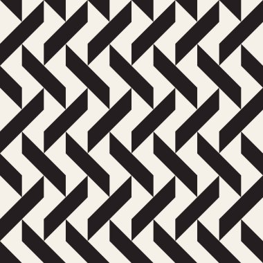 Vektör kusursuz desen. Geometrik soyut elementler tekrarlanıyor. Modaya uygun tek renkli arkaplan tasarımı.