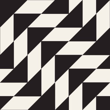 Vektör kusursuz desen. Geometrik soyut elementler tekrarlanıyor. Modaya uygun tek renkli arkaplan tasarımı.