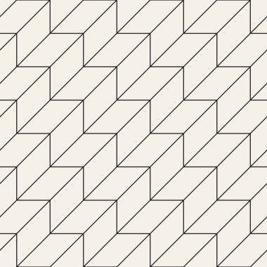 Vektör kusursuz desen. Geometrik soyut elementler tekrarlanıyor. Modaya uygun tek renkli arkaplan tasarımı.