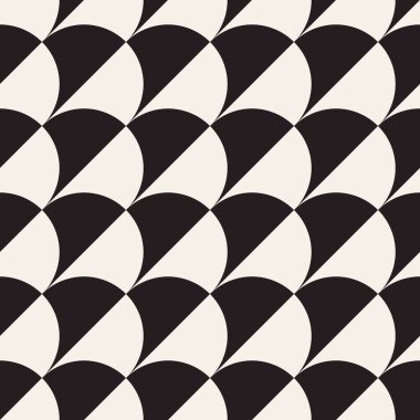 Vektör kusursuz desen. Geometrik soyut elementler tekrarlanıyor. Modaya uygun tek renkli arkaplan tasarımı.