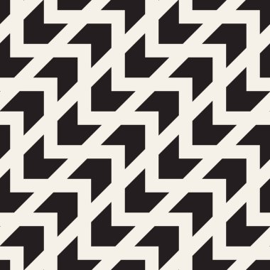 Vektör kusursuz desen. Geometrik soyut elementler tekrarlanıyor. Modaya uygun tek renkli arkaplan tasarımı.