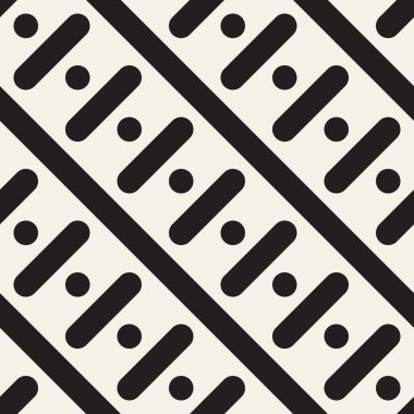 Vektör kusursuz desen. Geometrik soyut elementler tekrarlanıyor. Modaya uygun tek renkli arkaplan tasarımı.