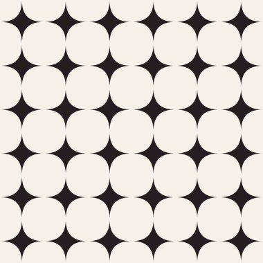 Vektör kusursuz desen. Geometrik soyut elementler tekrarlanıyor. Modaya uygun tek renkli arkaplan tasarımı.