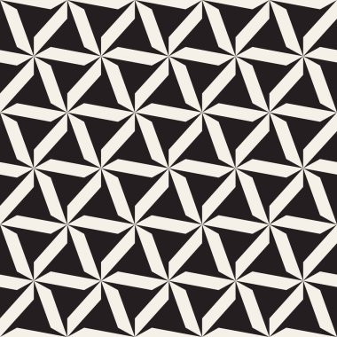 Vektör kusursuz desen. Geometrik soyut elementler tekrarlanıyor. Modaya uygun tek renkli arkaplan tasarımı.
