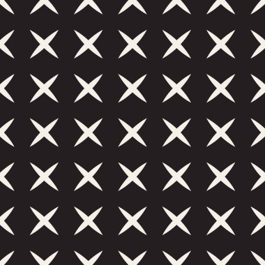 Vektör kusursuz desen. Geometrik soyut elementler tekrarlanıyor. Modaya uygun tek renkli arkaplan tasarımı.