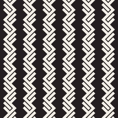 Vektör kusursuz desen. Geometrik soyut elementler tekrarlanıyor. Modaya uygun tek renkli arkaplan tasarımı.