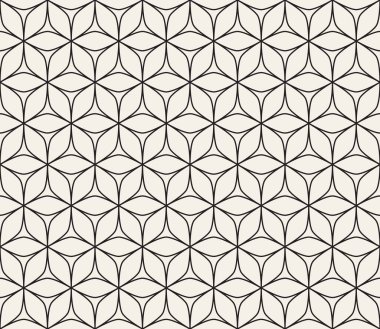 Vektör kusursuz desen. Geometrik soyut elementler tekrarlanıyor. Modaya uygun tek renkli arkaplan tasarımı.