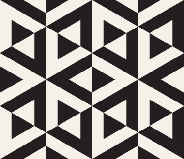 Vektör kusursuz desen. Geometrik soyut elementler tekrarlanıyor. Modaya uygun tek renkli arkaplan tasarımı.