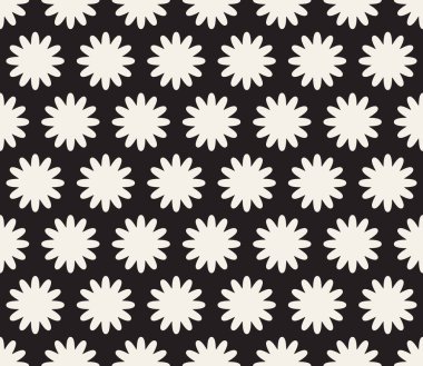 Vektör kusursuz desen. Geometrik soyut elementler tekrarlanıyor. Modaya uygun tek renkli arkaplan tasarımı.