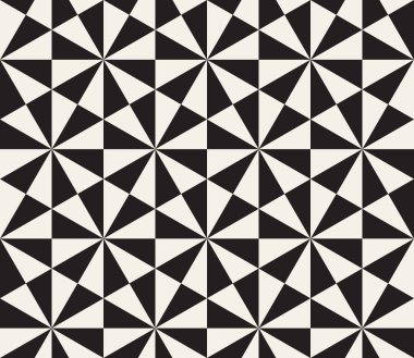 Vektör kusursuz desen. Geometrik soyut elementler tekrarlanıyor. Modaya uygun tek renkli arkaplan tasarımı.