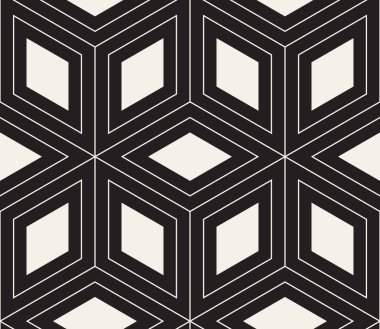 Vektör kusursuz desen. Geometrik soyut elementler tekrarlanıyor. Modaya uygun tek renkli arkaplan tasarımı.