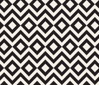 Vektör kusursuz desen. Geometrik soyut elementler tekrarlanıyor. Modaya uygun tek renkli arkaplan tasarımı.