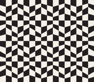 Vektör kusursuz desen. Geometrik soyut elementler tekrarlanıyor. Modaya uygun tek renkli arkaplan tasarımı.