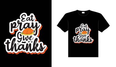 Şükran Günü tipografi tişörtü tasarımı mı yoksa Şükran Günü taşıyıcı poster tasarımı mı? 