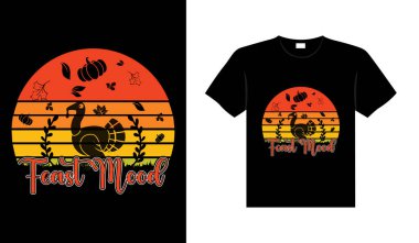 Şükran Günü tipografi tişörtü tasarımı mı yoksa Şükran Günü taşıyıcı poster tasarımı mı? 