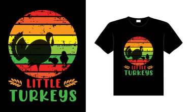 Şükran Günü tipografi tişörtü tasarımı mı yoksa Şükran Günü taşıyıcı poster tasarımı mı? 