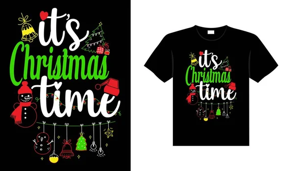 Natal Lettering Typography Apparel Vintages Natal Shirt Design Christmas Merchandise —  Vetores de Stock