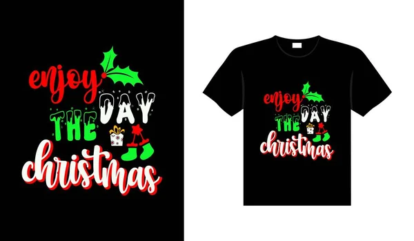 Natal Lettering Typography Vestuário Vintages Natal Shirt Design Natal Merchandise — Vetor de Stock