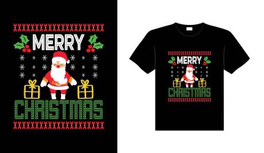 Ugly Christmas Sweater typography apparel Vintages Christmas T-shirt design Christmas merchandise designs, hand-drawn lettering for apparel fashion. Christian religion quotes saying for print clipart