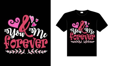 Valentine typography cute wedding lettering t-shirt design