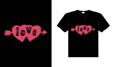 Valentine typography cute wedding lettering t-shirt design