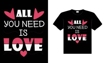 Valentine typography cute wedding lettering t-shirt design