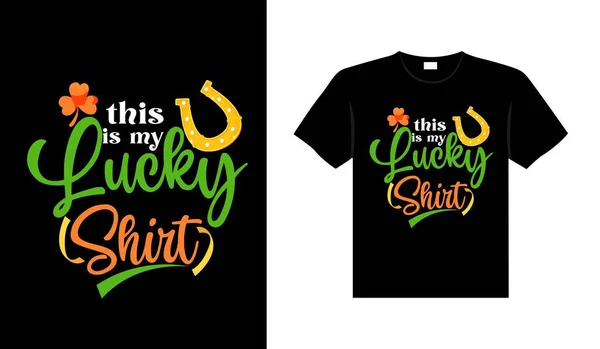 Patrick Day Typography Colorful Irish Quote Vector Lettering Shirt Design — Image vectorielle