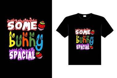 Easter day typography egg lettering t-shirt design holiday greeting cute bunny vector art