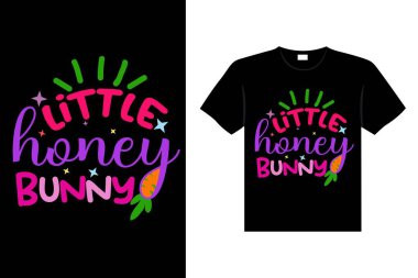 Easter day typography egg lettering t-shirt design holiday greeting cute bunny vector art