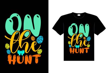 Easter day typography egg lettering t-shirt design holiday greeting cute bunny vector art