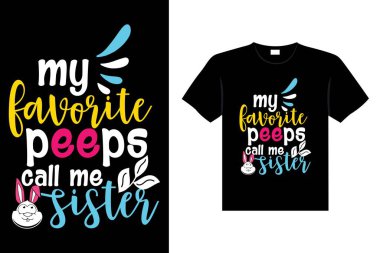Easter day typography egg lettering t-shirt design holiday greeting cute bunny vector art