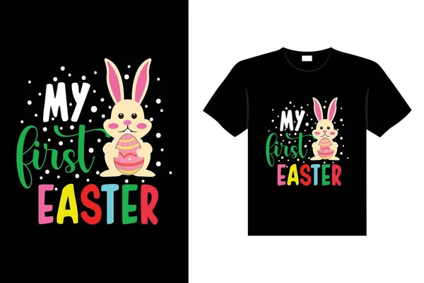 stock vector Easter day typography egg lettering t-shirt design holiday greeting cute bunny vector art