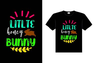 Easter day typography egg lettering t-shirt design holiday greeting cute bunny vector art