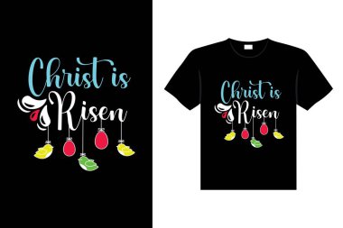 Easter day typography egg lettering t-shirt design holiday greeting cute bunny vector art
