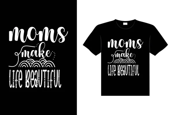 stock vector Mother's Day lettering quote Happy mom shirt vector typography mommy loves t-shirt design