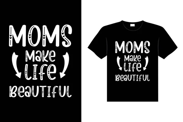 stock vector Mother's Day lettering quote Happy mom shirt vector typography mommy loves t-shirt design