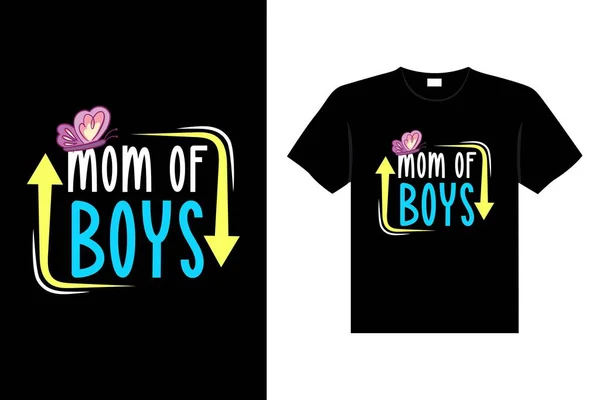 多彩的母亲节引用快乐妈妈的衬衫矢量打字妈妈喜欢T恤衫的设计 — 图库矢量图片