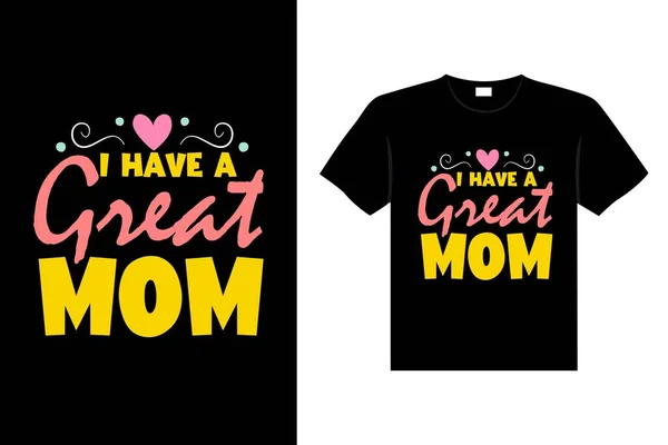 Färgglada Bokstäver Mödrar Dag Citat Lycklig Mamma Skjorta Vektor Typografi — Stock vektor