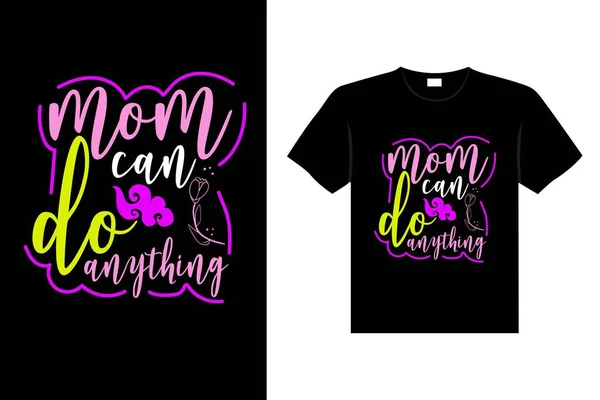 Colorful Lettering Mothers Day Quote Happy Mom Shirt Vector Typography — Stock Vector