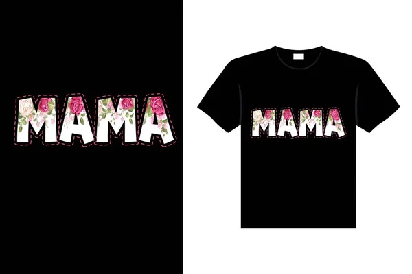 多彩的母亲节引用快乐妈妈的衬衫矢量打字妈妈喜欢T恤衫的设计 — 图库矢量图片